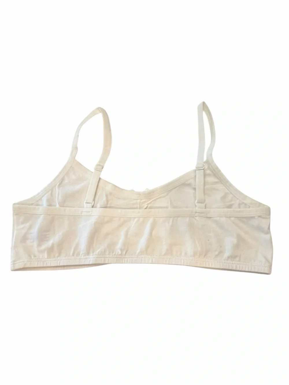 Big Girls Size Large Unlined Bralette White‎ Sample Design Lightweight Stretch